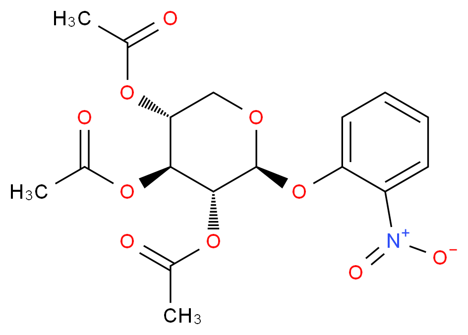 2'-Nitrophenyl 2,3,4-Tri-O-acetyl-β-D-xylopyranoside_分子结构_CAS_10256-24-3)