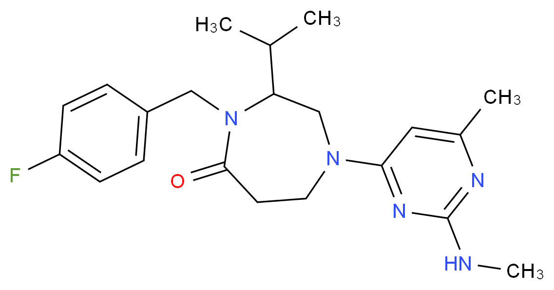 4-(4-fluorobenzyl)-3-isopropyl-1-[6-methyl-2-(methylamino)-4-pyrimidinyl]-1,4-diazepan-5-one_分子结构_CAS_)