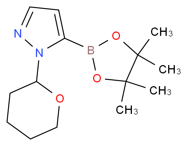1-(Tetrahydro-2H-pyran-2-yl)-1H-pyrazole-5-boronic acid, pinacol ester_分子结构_CAS_903550-26-5)