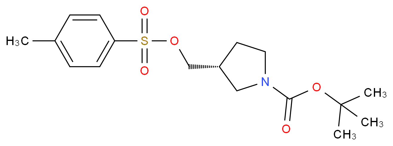 (R)-tert-Butyl 3-((tosyloxy)Methyl)pyrrolidine-1-carboxylate_分子结构_CAS_330797-71-2)