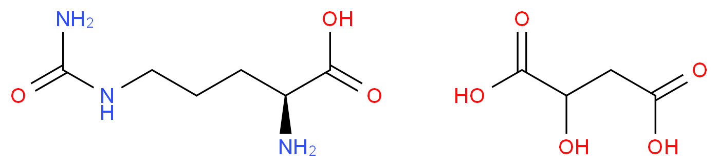 (2S)-2-amino-5-(carbamoylamino)pentanoic acid; 2-hydroxybutanedioic acid_分子结构_CAS_54940-97-5