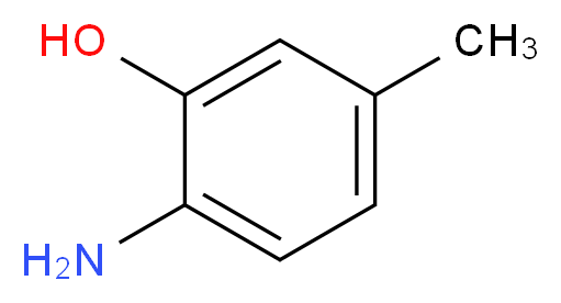 2-氨基-5-甲基苯酚_分子结构_CAS_2835-98-5)