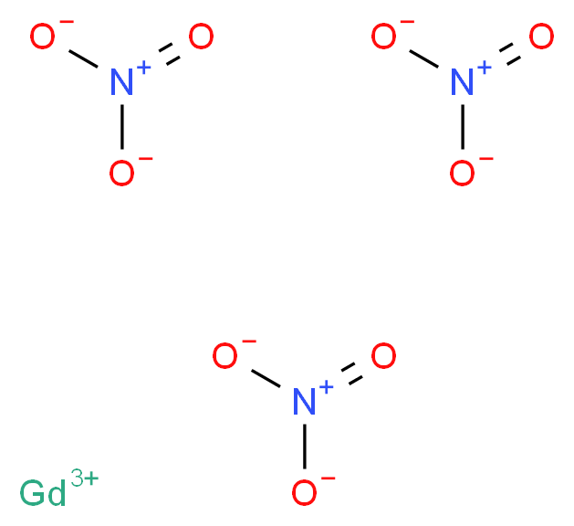 gadolinium(3+) ion tris(nitrooxidane)_分子结构_CAS_19598-90-4