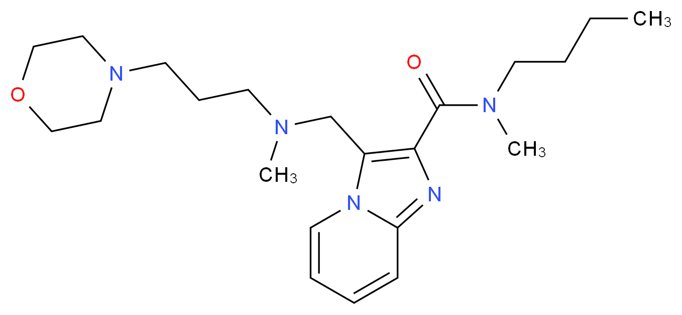 N-butyl-N-methyl-3-({methyl[3-(4-morpholinyl)propyl]amino}methyl)imidazo[1,2-a]pyridine-2-carboxamide_分子结构_CAS_)