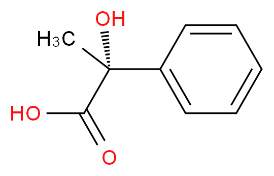 (R)-(-)-2-HYDROXY-2-PHENYLPROPIONIC ACID_分子结构_CAS_3966-30-1)