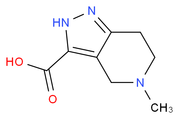 5-methyl-4,5,6,7-tetrahydro-2H-pyrazolo[4,3-c]pyridine-3-carboxylic acid_分子结构_CAS_1177283-79-2)