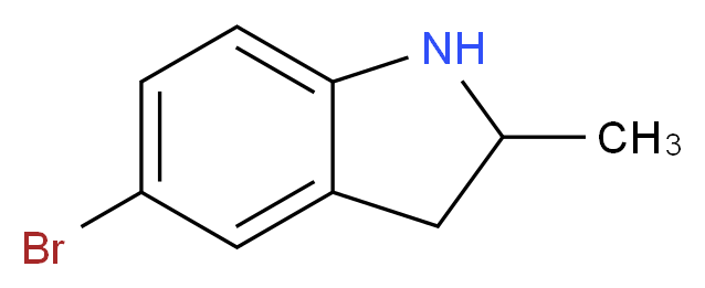 5-bromo-2-methyl-2,3-dihydro-1H-indole_分子结构_CAS_99847-70-8