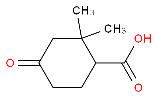 2,2-Dimethyl-4-oxocyclohexanecarboxylic acid_分子结构_CAS_4029-26-9)