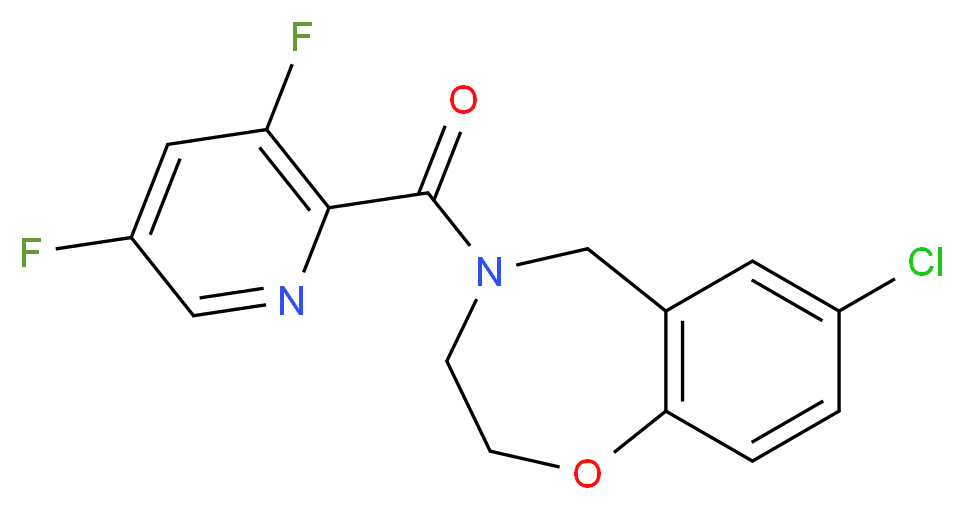 7-chloro-4-[(3,5-difluoropyridin-2-yl)carbonyl]-2,3,4,5-tetrahydro-1,4-benzoxazepine_分子结构_CAS_)