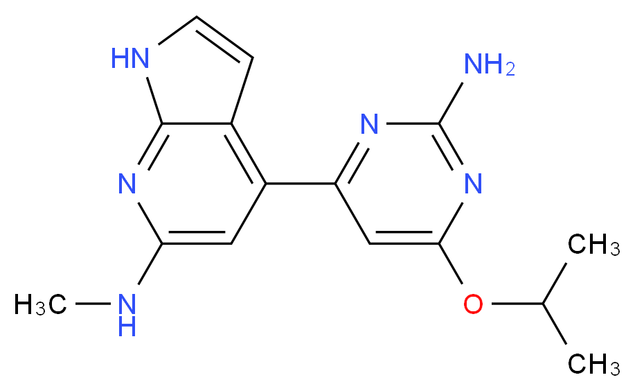 4-(2-amino-6-isopropoxypyrimidin-4-yl)-N-methyl-1H-pyrrolo[2,3-b]pyridin-6-amine_分子结构_CAS_)