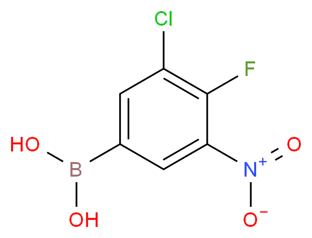 (3-chloro-4-fluoro-5-nitrophenyl)boronic acid_分子结构_CAS_850568-73-9