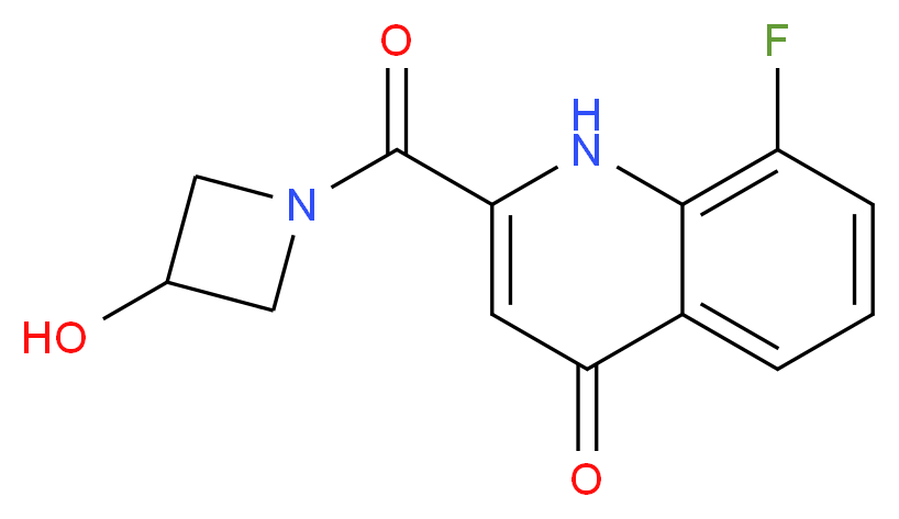 8-fluoro-2-[(3-hydroxyazetidin-1-yl)carbonyl]quinolin-4(1H)-one_分子结构_CAS_)