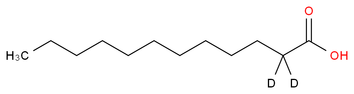 (2,2-<sup>2</sup>H<sub>2</sub>)dodecanoic acid_分子结构_CAS_64118-39-4