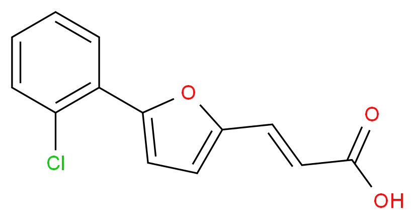 3-[5-(2-Chlorophenyl)fur-2-yl]acrylic acid_分子结构_CAS_)