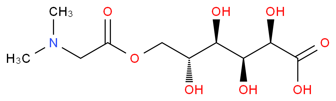 (2R,3S,4R,5R)-6-{[2-(dimethylamino)acetyl]oxy}-2,3,4,5-tetrahydroxyhexanoic acid_分子结构_CAS_20858-86-0