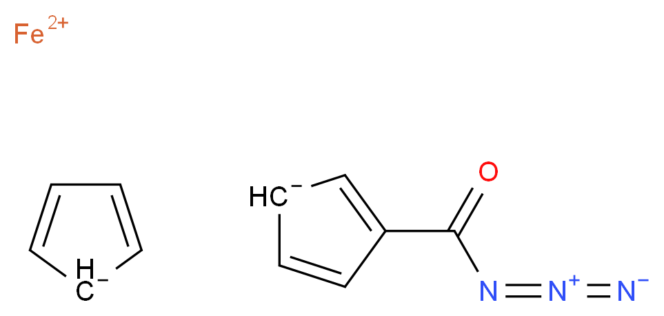 λ<sup>2</sup>-iron(2+) ion 3-[azido(oxo)methane]cyclopenta-2,4-dien-1-ide cyclopenta-2,4-dien-1-ide_分子结构_CAS_1273-85-4