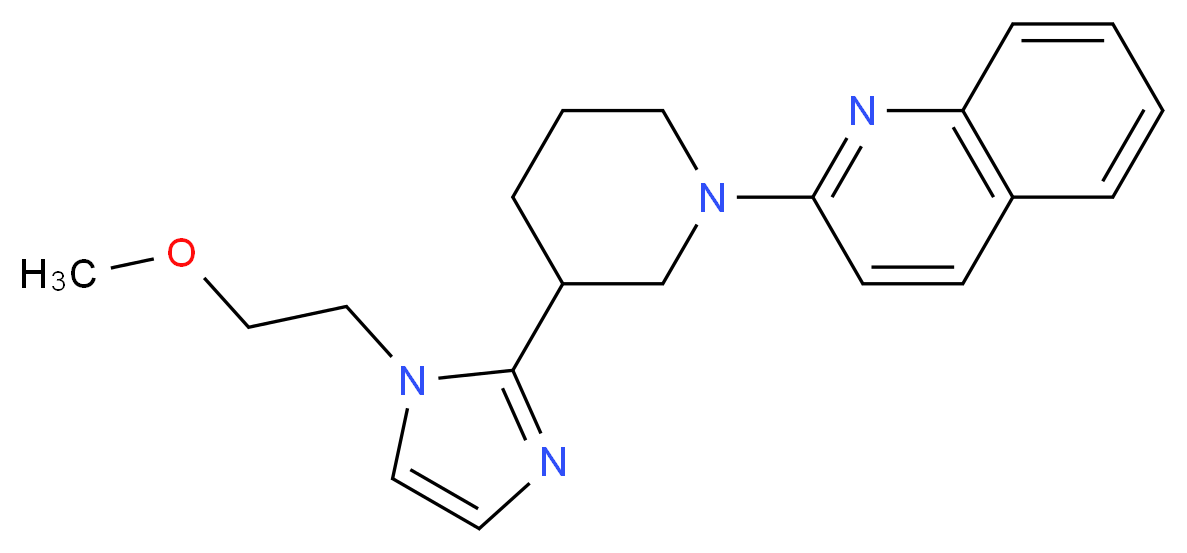 2-{3-[1-(2-methoxyethyl)-1H-imidazol-2-yl]-1-piperidinyl}quinoline_分子结构_CAS_)