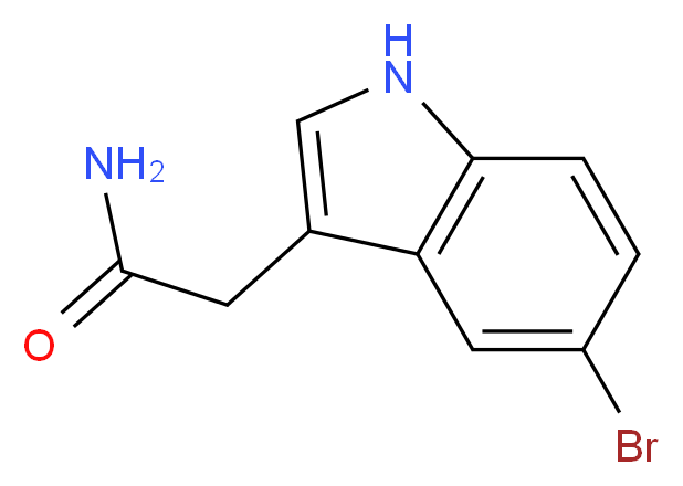 2-(5-bromo-1H-indol-3-yl)acetamide_分子结构_CAS_196081-79-5