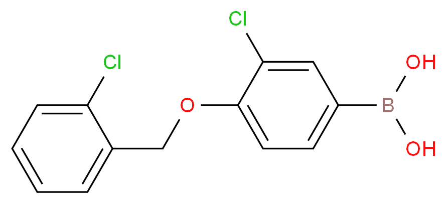 {3-chloro-4-[(2-chlorophenyl)methoxy]phenyl}boronic acid_分子结构_CAS_870777-26-7