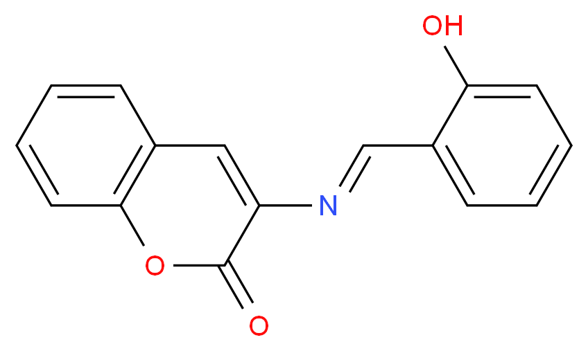 3-[(E)-[(2-hydroxyphenyl)methylidene]amino]-2H-chromen-2-one_分子结构_CAS_910217-51-5