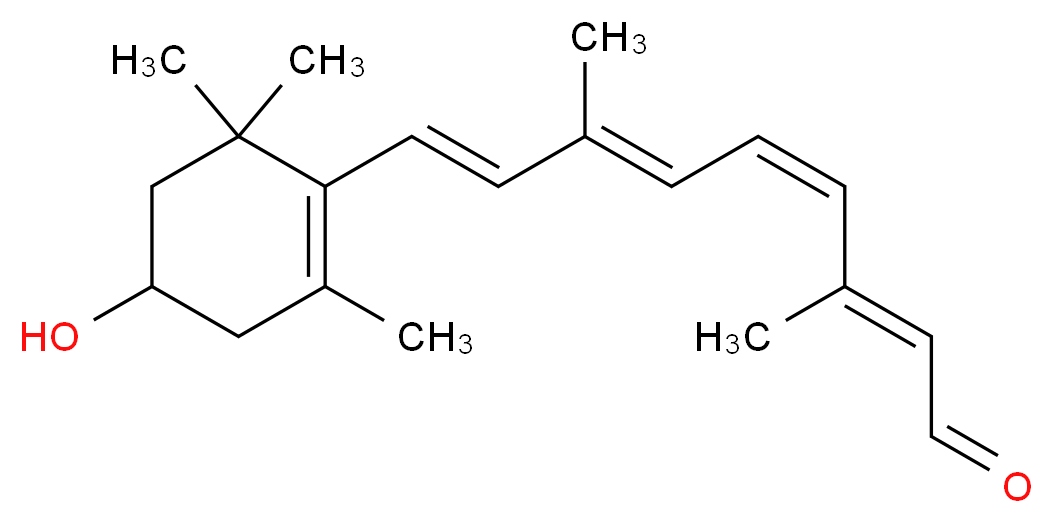 (2E,4Z,6E,8E)-9-(4-hydroxy-2,6,6-trimethylcyclohex-1-en-1-yl)-3,7-dimethylnona-2,4,6,8-tetraenal_分子结构_CAS_102918-00-3