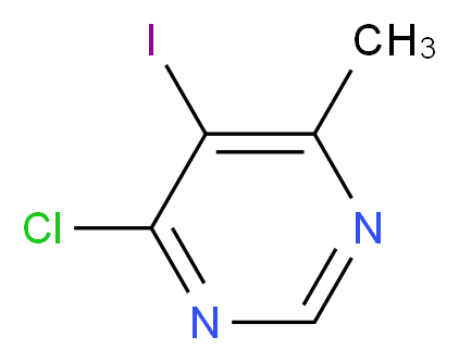4-chloro-5-iodo-6-methylpyrimidine_分子结构_CAS_83410-15-5