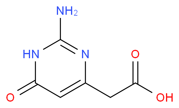 2-(2-amino-6-oxo-1,6-dihydropyrimidin-4-yl)acetic acid_分子结构_CAS_6943-68-6