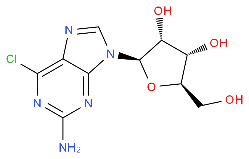 6-Chloroguanineriboside_分子结构_CAS_2004-07-1)