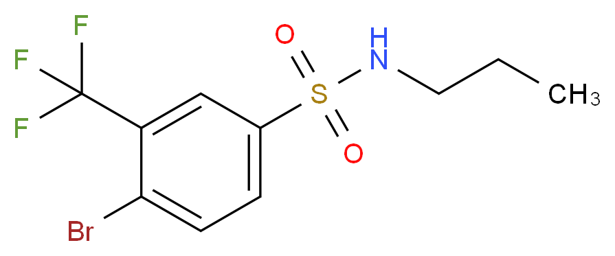 4-bromo-N-propyl-3-(trifluoromethyl)benzene-1-sulfonamide_分子结构_CAS_1020253-00-2