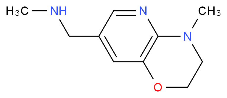 methyl({4-methyl-2H,3H,4H-pyrido[3,2-b][1,4]oxazin-7-yl}methyl)amine_分子结构_CAS_921938-85-4