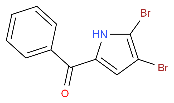 5-benzoyl-2,3-dibromo-1H-pyrrole_分子结构_CAS_50372-61-7