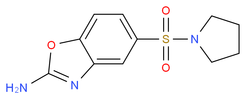 5-(Pyrrolidin-1-ylsulfonyl)-1,3-benzoxazol-2-amine_分子结构_CAS_)
