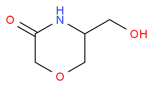 5-(hydroxymethyl)morpholin-3-one_分子结构_CAS_1073338-64-3