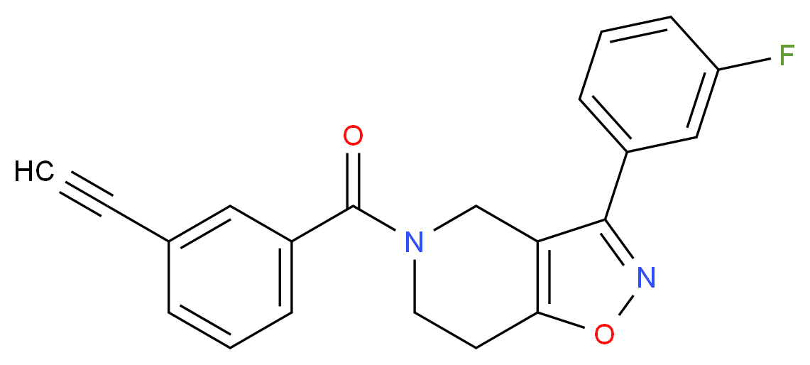 5-(3-ethynylbenzoyl)-3-(3-fluorophenyl)-4,5,6,7-tetrahydroisoxazolo[4,5-c]pyridine_分子结构_CAS_)