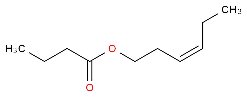 (3Z)-hex-3-en-1-yl butanoate_分子结构_CAS_16491-36-4