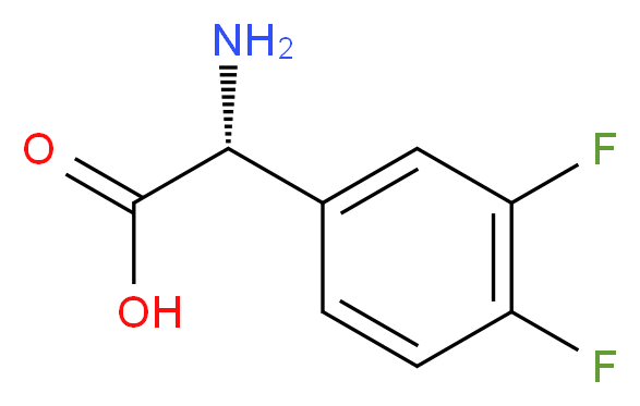 (2R)-2-AMINO-2-(3,4-DIFLUOROPHENYL)ACETIC ACID_分子结构_CAS_1241683-80-6)