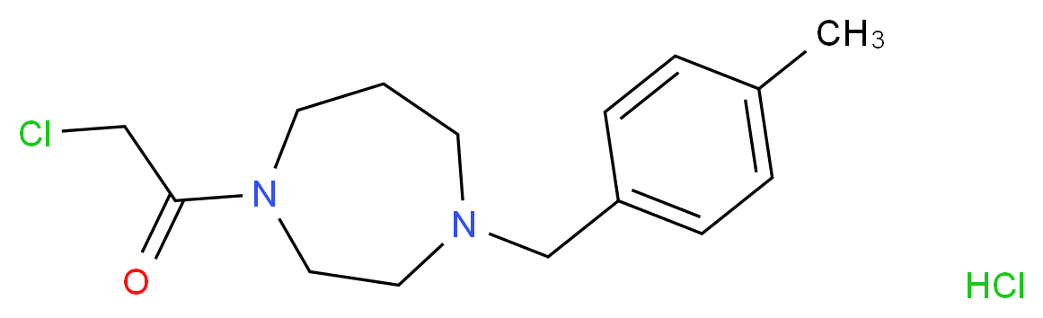 2-chloro-1-{4-[(4-methylphenyl)methyl]-1,4-diazepan-1-yl}ethan-1-one hydrochloride_分子结构_CAS_)