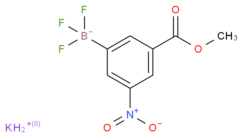 potassium trifluoro[3-(methoxycarbonyl)-5-nitrophenyl]boranuide_分子结构_CAS_850623-56-2