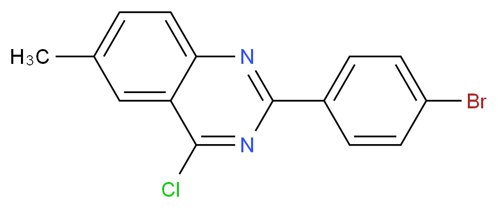 2-(4-bromophenyl)-4-chloro-6-methylquinazoline_分子结构_CAS_405933-97-3