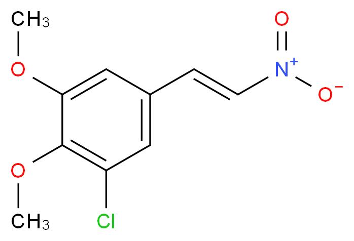 1-chloro-2,3-dimethoxy-5-[(E)-2-nitroethenyl]benzene_分子结构_CAS_871126-37-3