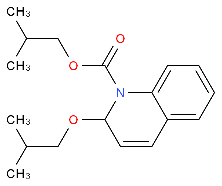 2-methylpropyl 2-(2-methylpropoxy)-1,2-dihydroquinoline-1-carboxylate_分子结构_CAS_38428-14-7