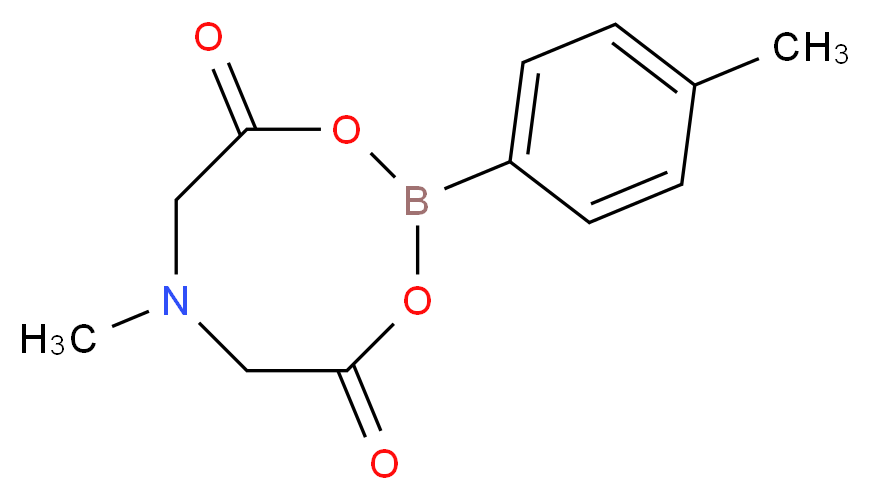 6-methyl-2-(4-methylphenyl)-1,3,6,2-dioxazaborocane-4,8-dione_分子结构_CAS_943552-01-0