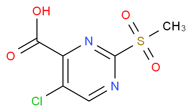 5-chloro-2-methanesulfonylpyrimidine-4-carboxylic acid_分子结构_CAS_38275-34-2