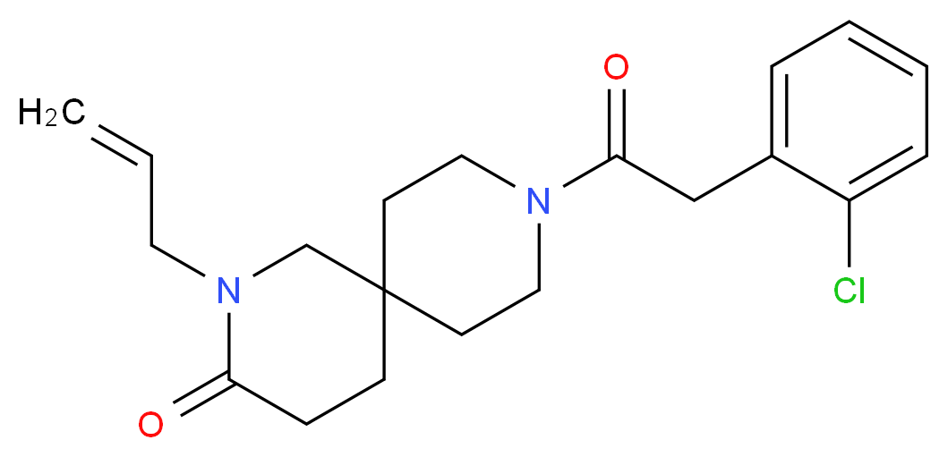 2-allyl-9-[(2-chlorophenyl)acetyl]-2,9-diazaspiro[5.5]undecan-3-one_分子结构_CAS_)