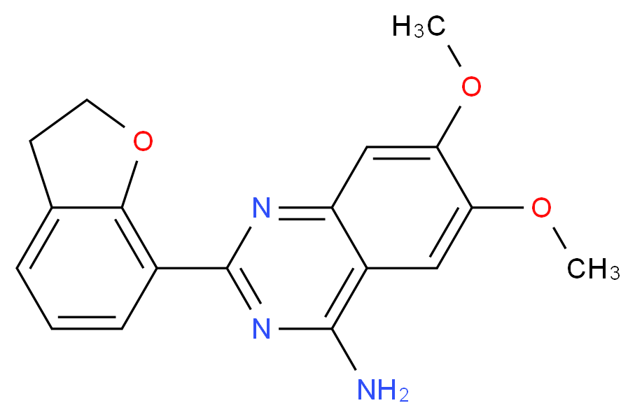 2-(2,3-dihydro-1-benzofuran-7-yl)-6,7-dimethoxyquinazolin-4-amine_分子结构_CAS_)