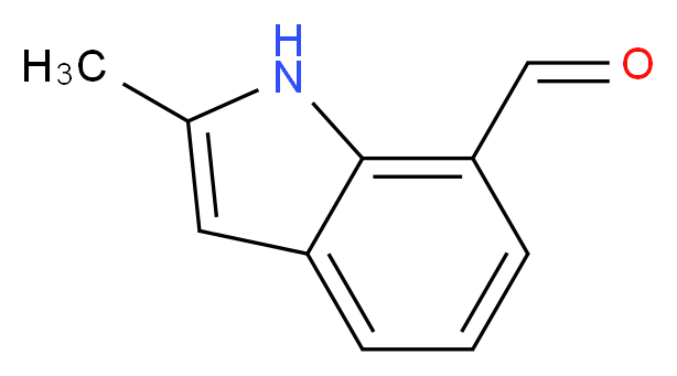 2-甲基吲哚-7-甲醛_分子结构_CAS_914383-20-3)