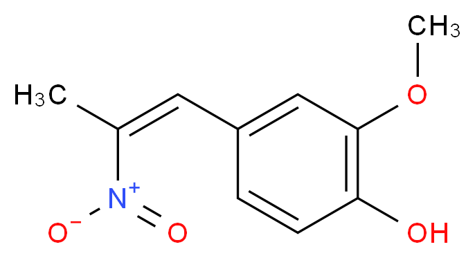 2-methoxy-4-[(1Z)-2-nitroprop-1-en-1-yl]phenol_分子结构_CAS_5395-47-1