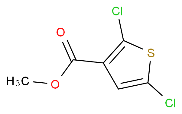 methyl 2,5-dichlorothiophene-3-carboxylate_分子结构_CAS_145129-54-0