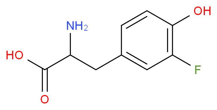 间氟-DL-酪氨酸_分子结构_CAS_403-90-7)