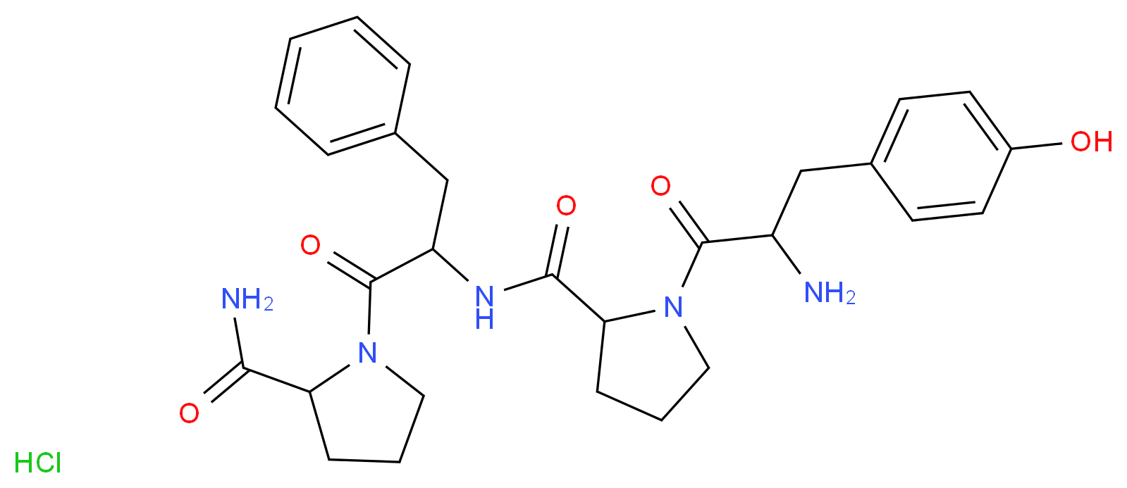 1-[2-amino-3-(4-hydroxyphenyl)propanoyl]-N-[1-(2-carbamoylpyrrolidin-1-yl)-1-oxo-3-phenylpropan-2-yl]pyrrolidine-2-carboxamide hydrochloride_分子结构_CAS_87777-29-5